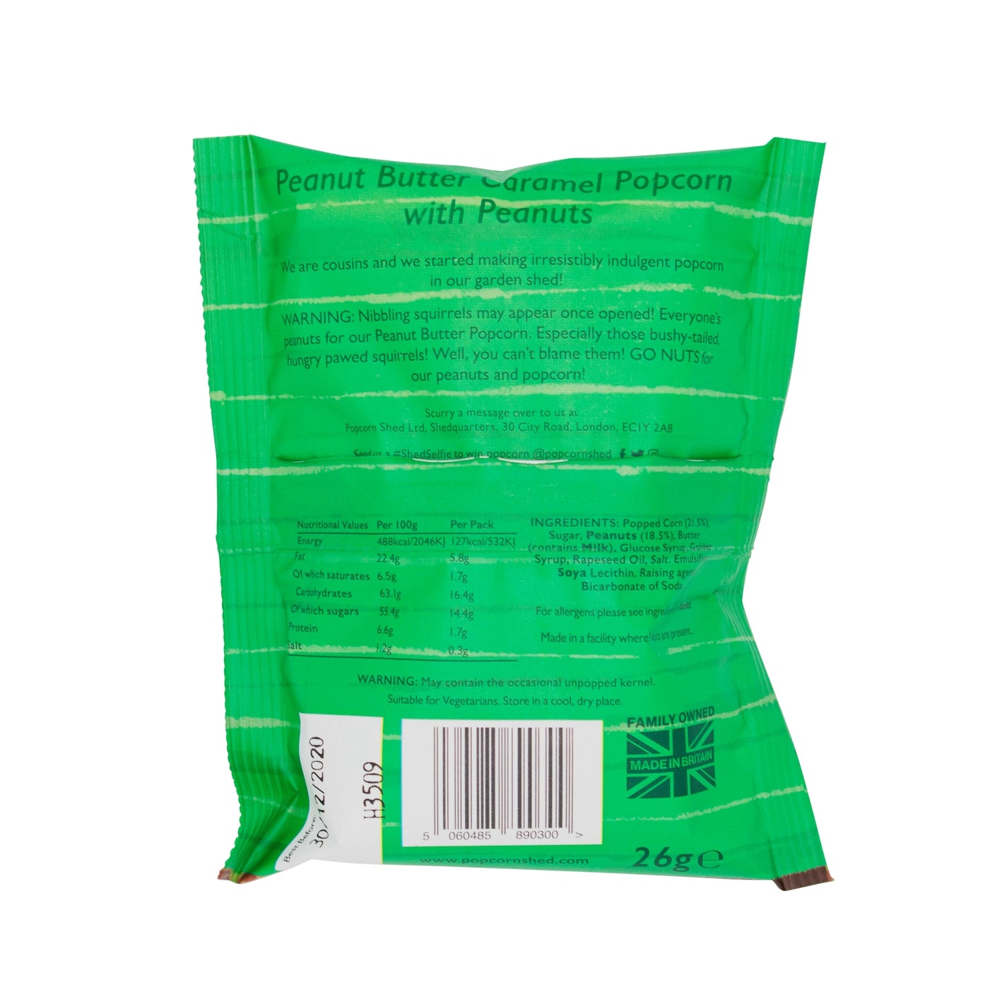 Peanut Butter Gourmet Popcorn Snack Pack