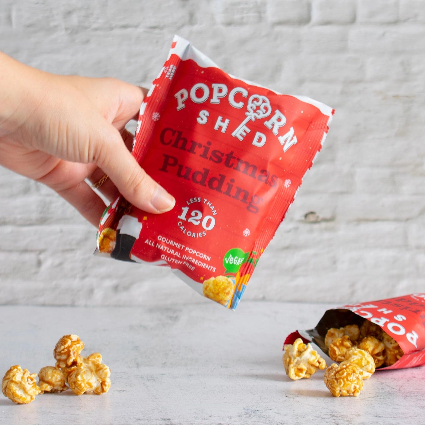 Vegan Christmas Pudding Gourmet Popcorn Snack Pack