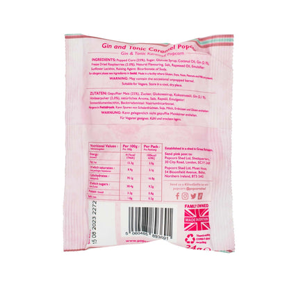 Vegan Pink Gin Gourmet Popcorn Snack Pack