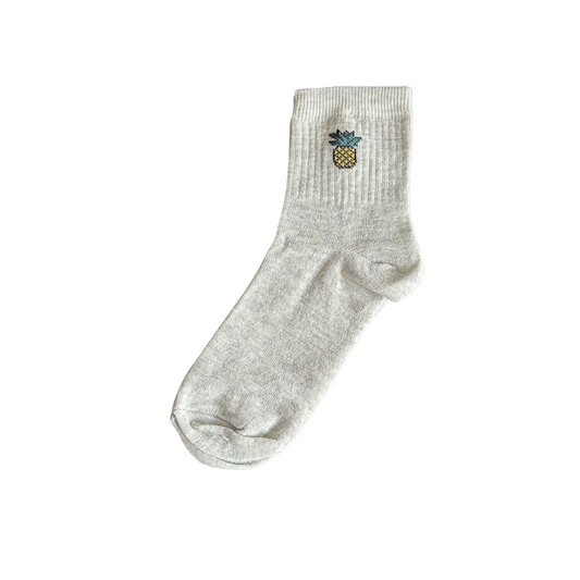 Grey Fruit Socks