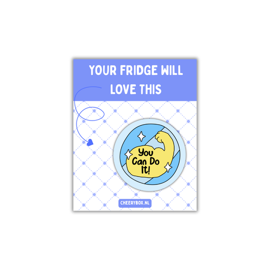 You can do it - Fridge Magnet - Blue