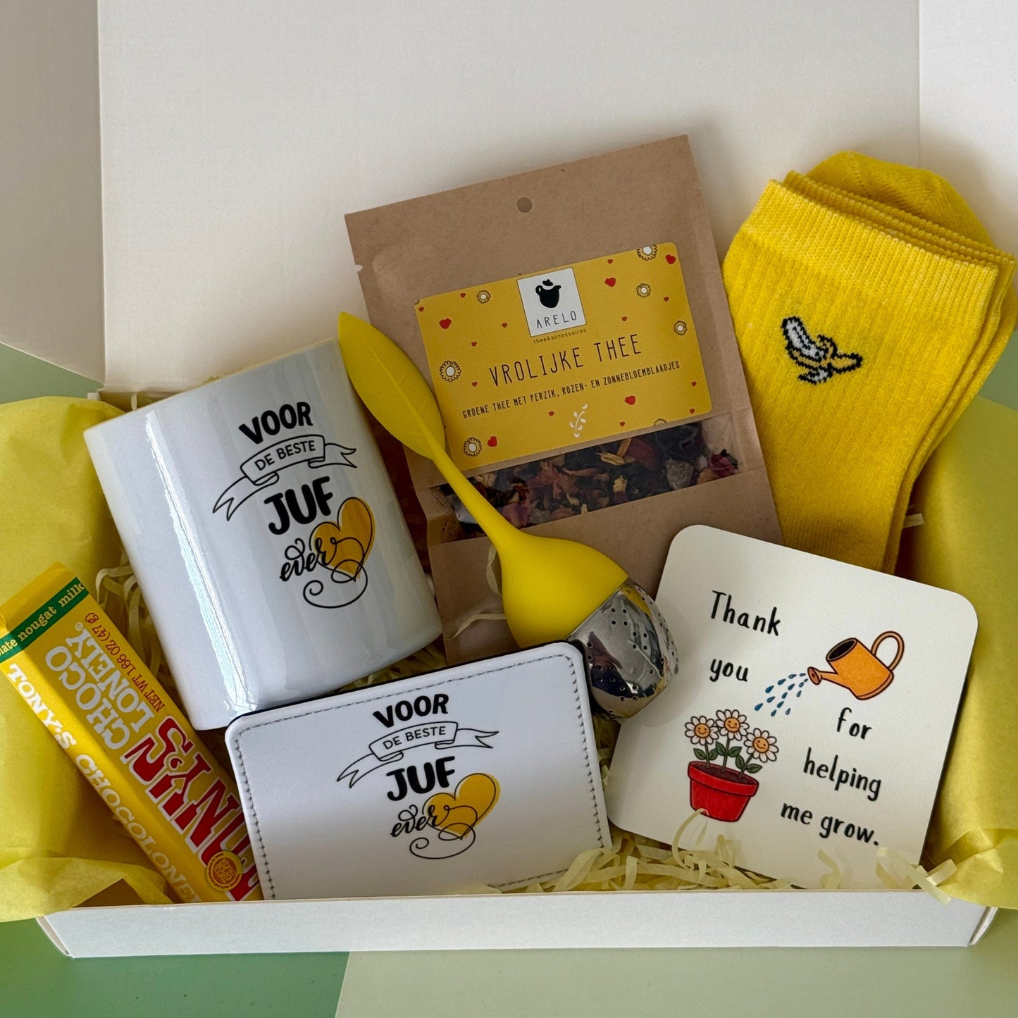 Beste Juf Ever Cadeaubox | Gepersonaliseerd Bedankcadeau voor de Juf