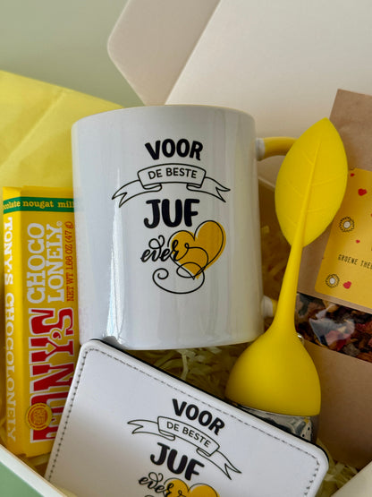 Beste Juf Ever Cadeaubox | Gepersonaliseerd Bedankcadeau voor de Juf