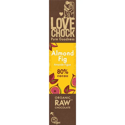 80% Chocolate Almond & Fig - Organic, Raw, Vegan, Sustainable