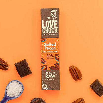 80% Chocolate with Pecan & Sea Salt - Organic, Raw, Vegan