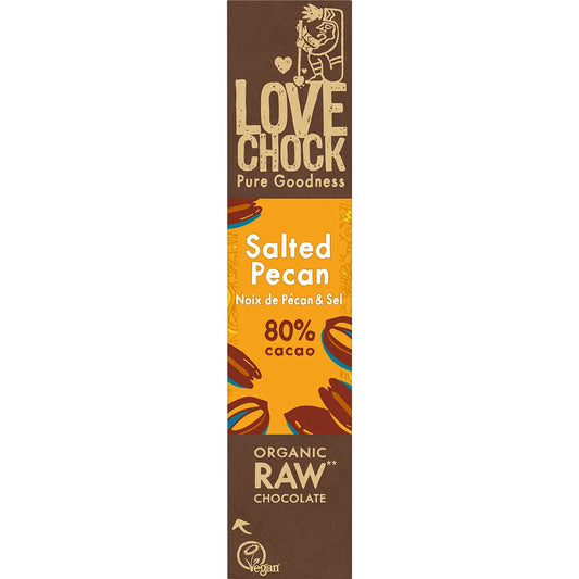 80% Chocolate with Pecan & Sea Salt - Organic, Raw, Vegan