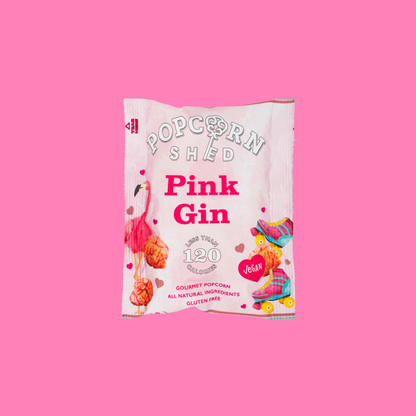 Vegan Pink Gin Gourmet Popcorn Snack Pack