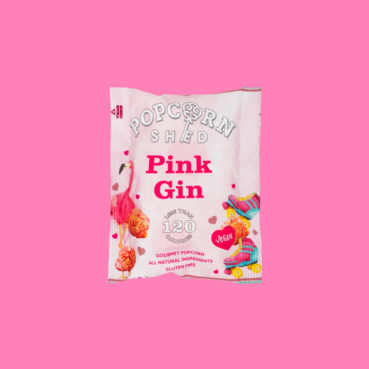 Vegan Pink Gin Gourmet Popcorn Snack Pack